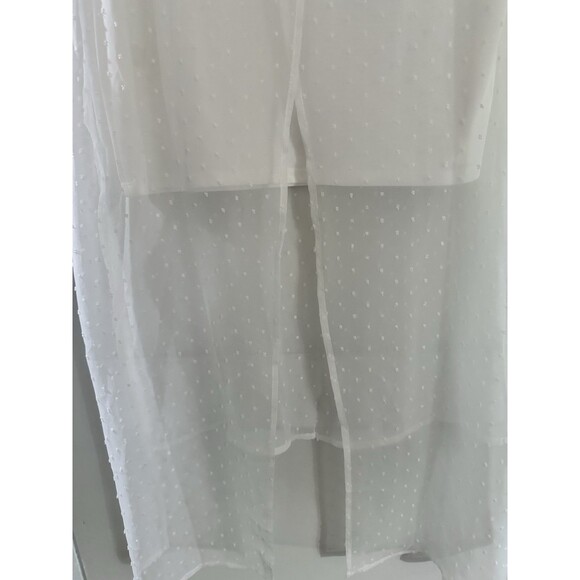 Jennie & Marlis White Sheer Tunic Top Size S - Picture 8 of 8